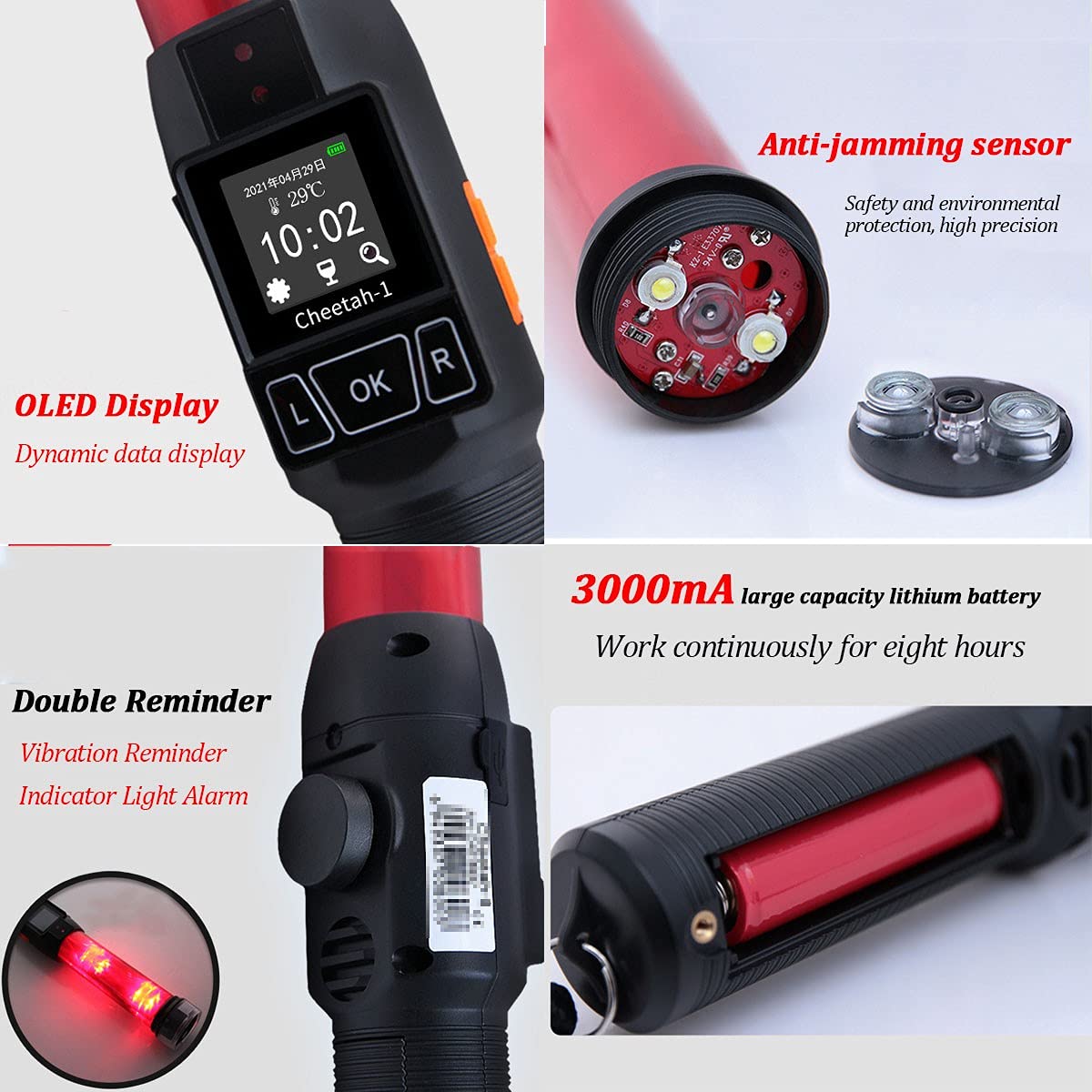 Digital Breathalyzer Alcohol Tester - High Precision OLED Display with Quick Results | Portable BAC Detector for Personal & Professional Use | Ideal for Parties, Driving Safety & Workplace Testing