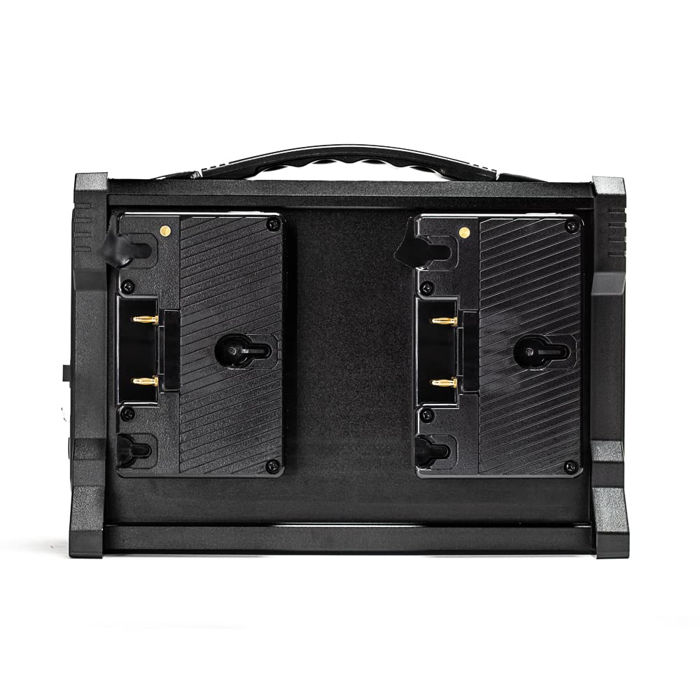 Professional Quad Gold-Mount Battery Charger with XLR Input - Fast Charging for Camera & Broadcast Equipment - Perfect for Film Sets, Studio Productions & Live Events