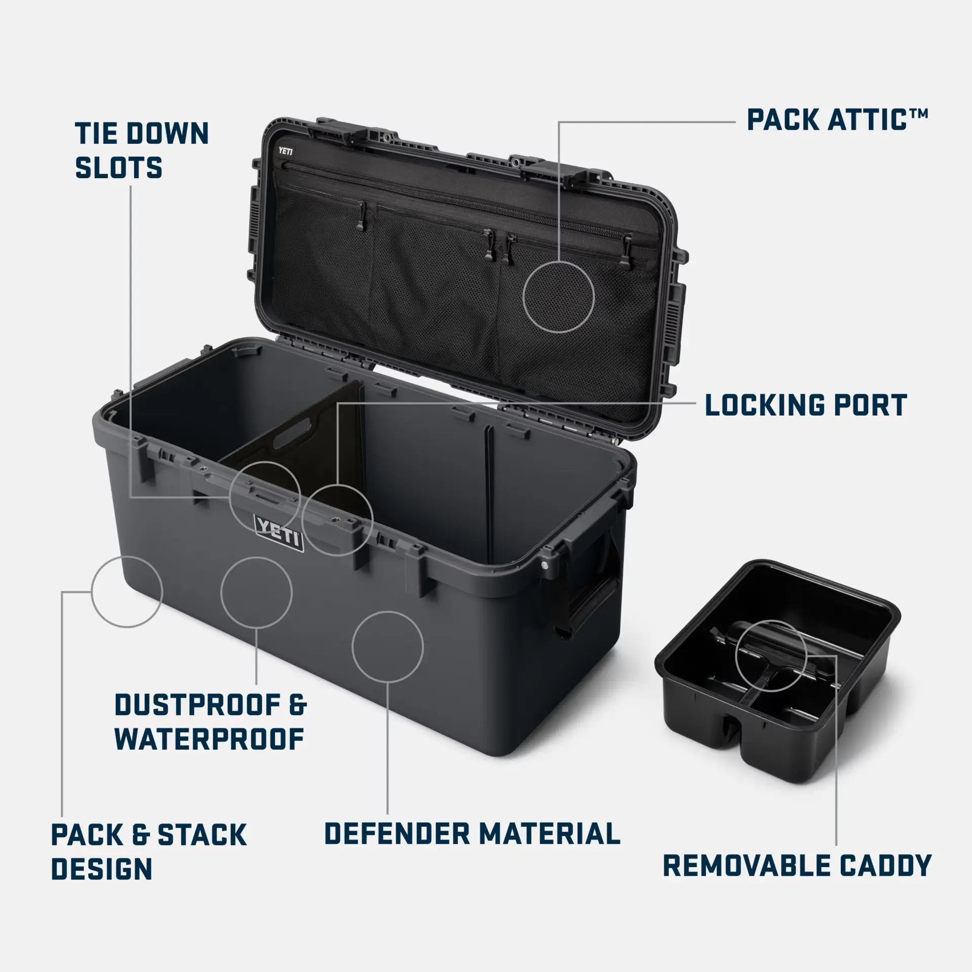 LoadOut GoBox 60 Tan - Heavy Duty Waterproof Storage Box for Camping, Hiking & Outdoor Gear - Perfect for Truck Bed, ATV & Off-Road Adventures