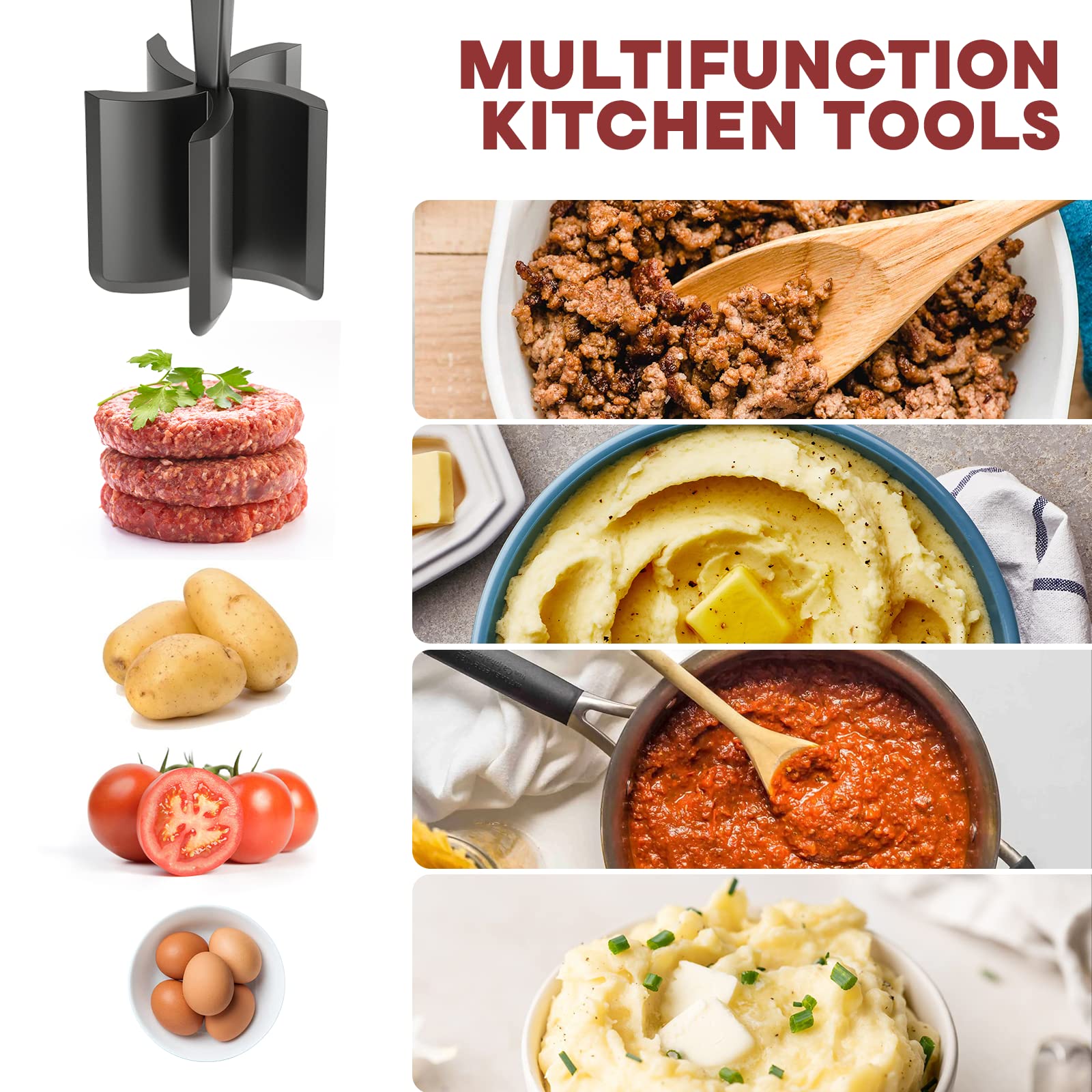 Premium Stainless Steel Meat Grinder - Heavy Duty Electric Hamburger Grinder & Sausage Stuffer with Heat Resistant Design - Perfect for Home Kitchen, BBQ Parties & Butcher Shop Use