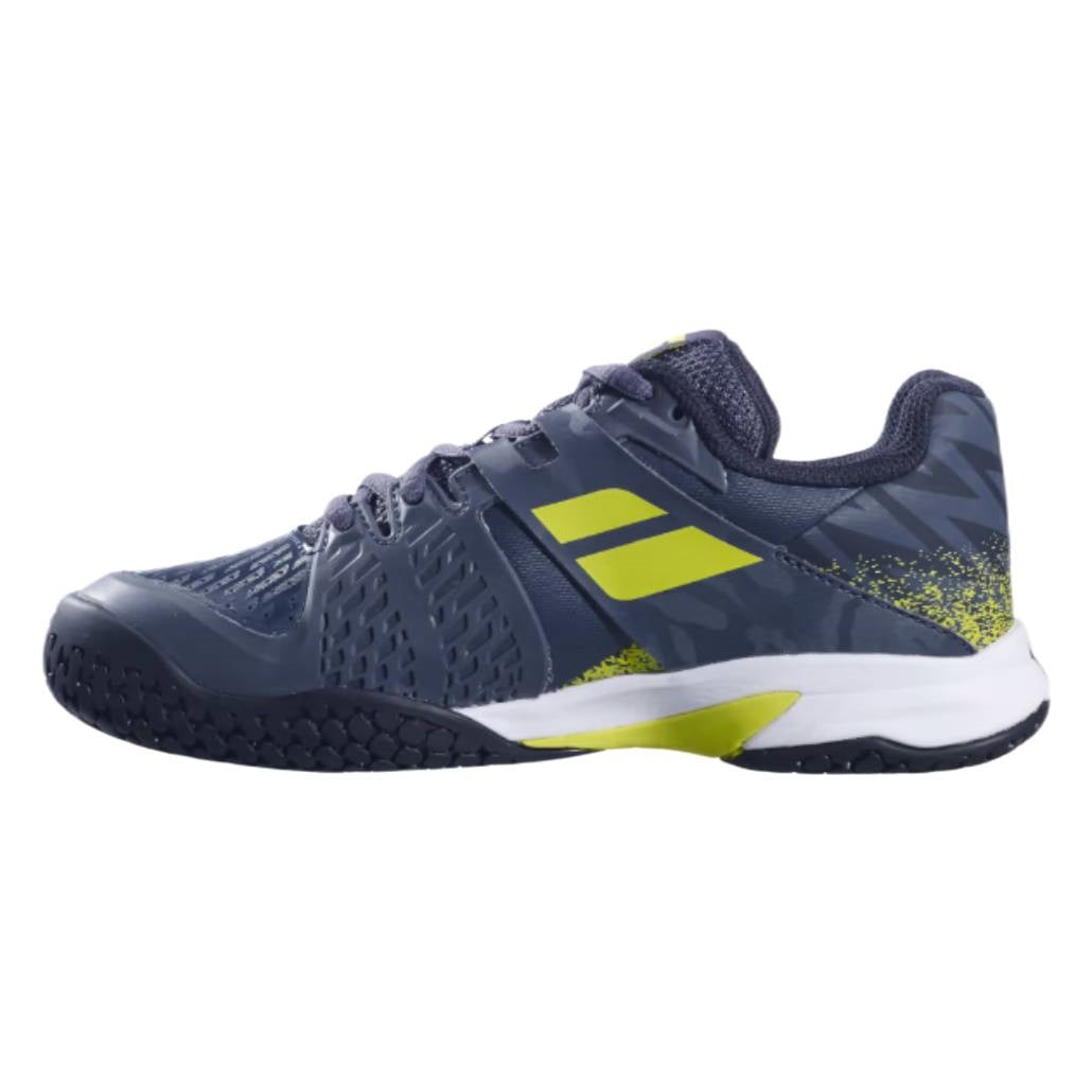 Babolat Propulse AC Junior Tennis Shoes for Boys & Girls - Lightweight, Durable Grey & Yellow Court Sneakers for Kids - Perfect for Training, Matches & Outdoor Play