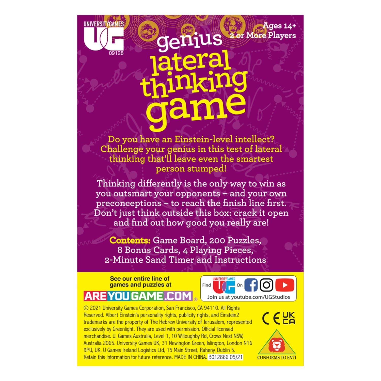 Genius Lateral Thinking Game for 2-4 Players | Ages 14+ | University Games | Party & Family Fun