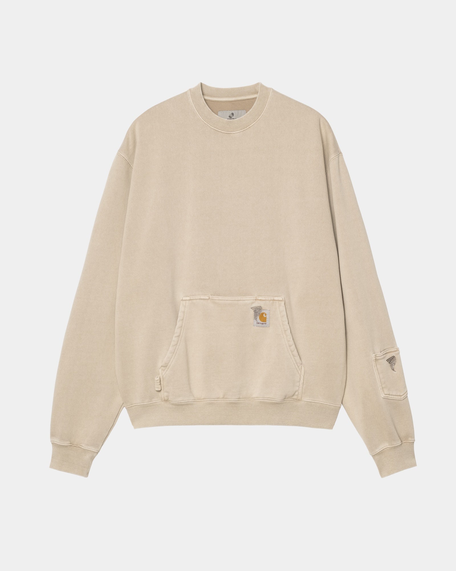 Carhartt WIP x INVINCIBLE Pigment Dyed Sweatshirt for Men | Simply Taupe Color | Casual Streetwear Pullover | Perfect for Urban Outfits & Everyday Wear