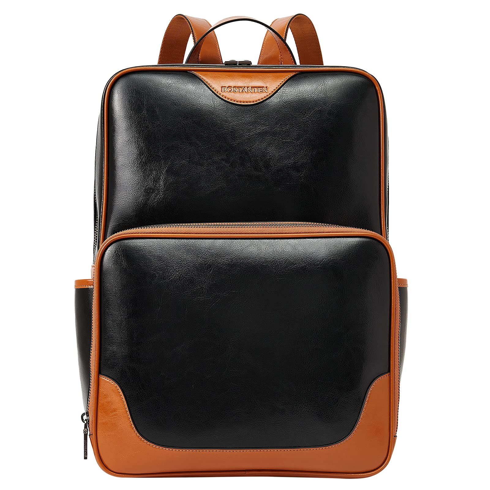 BOSTANTEN Genuine Leather 15.6 Inch Laptop Backpack for Women - Stylish College Computer Bag with USB Charging Port - Perfect for Work, School & Travel