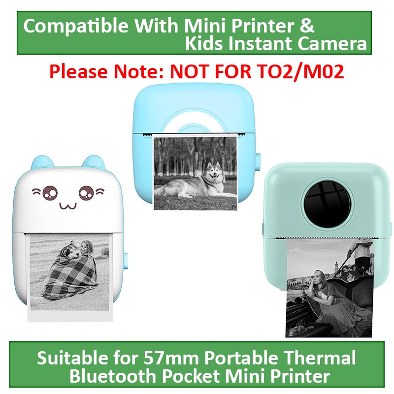 25PCS Mini Thermal Printer Paper Stickers - 5.7 x 2.5cm for Photos, Journals, Notes & To-Do Lists - Perfect for Labeling, Organizing & DIY Crafts