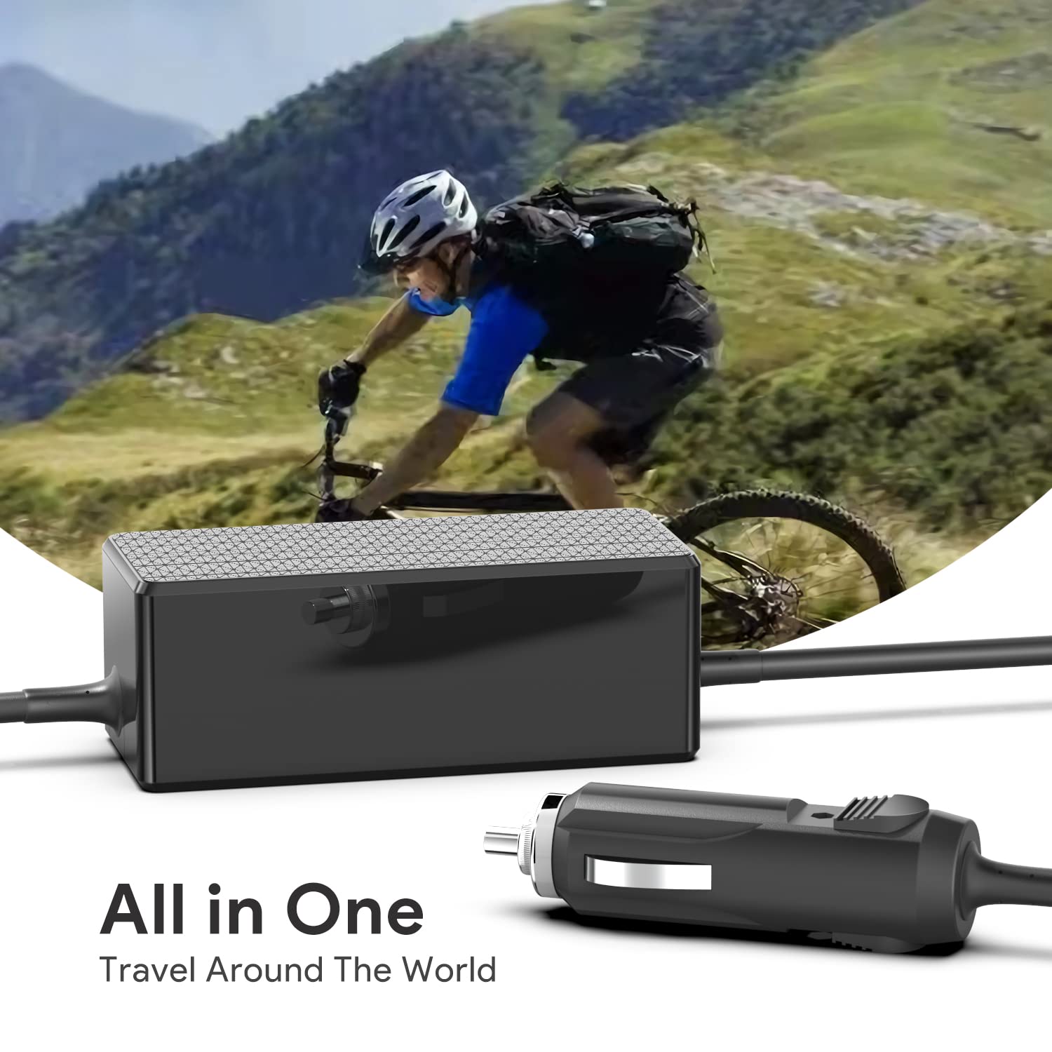 100W Universal Car Charger 12V-24V DC Power Adapter - Compatible with Lenovo, HP, Dell, Acer, Asus, MSI Laptops & LG, Sony, Samsung TVs - Ideal for Road Trips, Camping & Mobile Office Power Supply