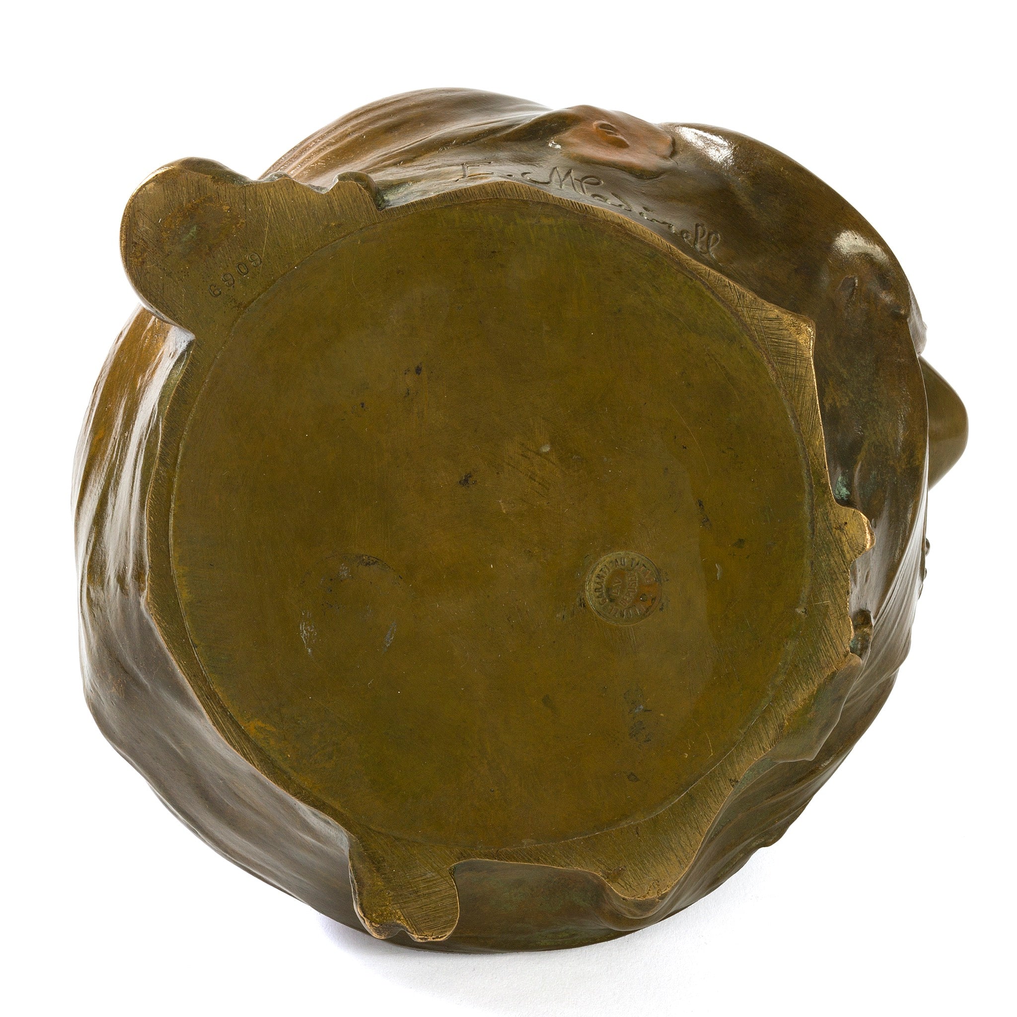 François Madurell Bronze Jardinière Planter - Elegant Female Faces Design - Perfect for Indoor Plants, Home Decor & Garden Centerpiece