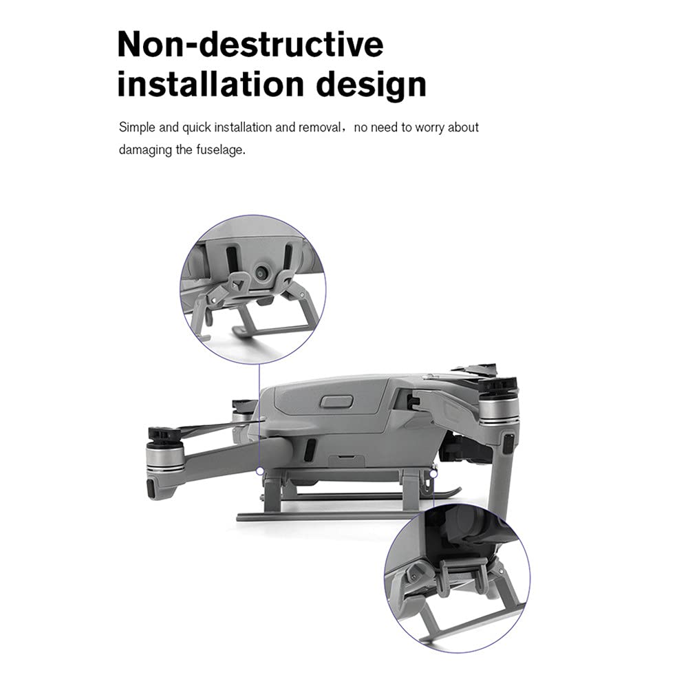 Quick-Release Foldable Landing Gear for DJI Mavic Air 2 & Air 2S - Enhanced Drone Leg Support for Stable Takeoff/Landing - Perfect for Outdoor, Travel & Aerial Photography
