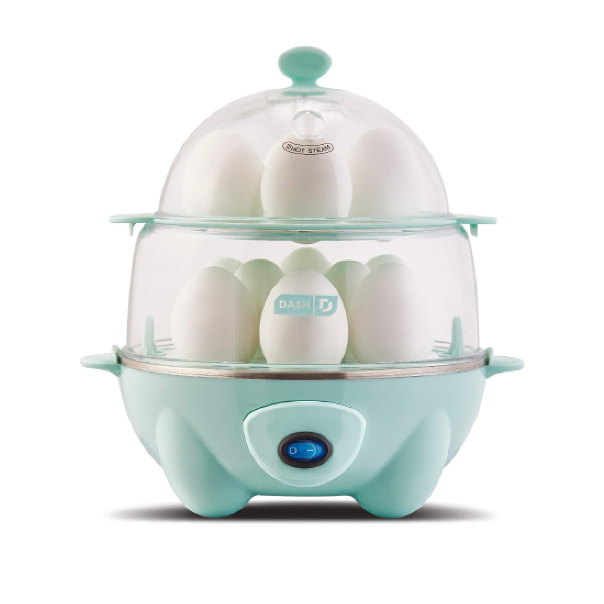 DASH Deluxe Rapid Egg Cooker & Mini Waffle Maker for Eggs, Waffles, Hash Browns & Keto Chaffles - Perfect for Breakfast, Keto Diet & Small Kitchen Appliances