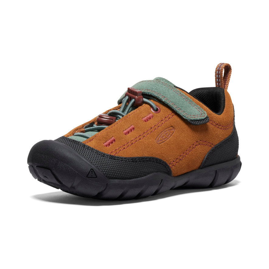 KEEN Jasper II Kids' Hiking Shoes - Maple/Dark Forest - Comfortable & Durable Outdoor Footwear for Boys & Girls - Perfect for Hiking, Camping, and Everyday Adventures