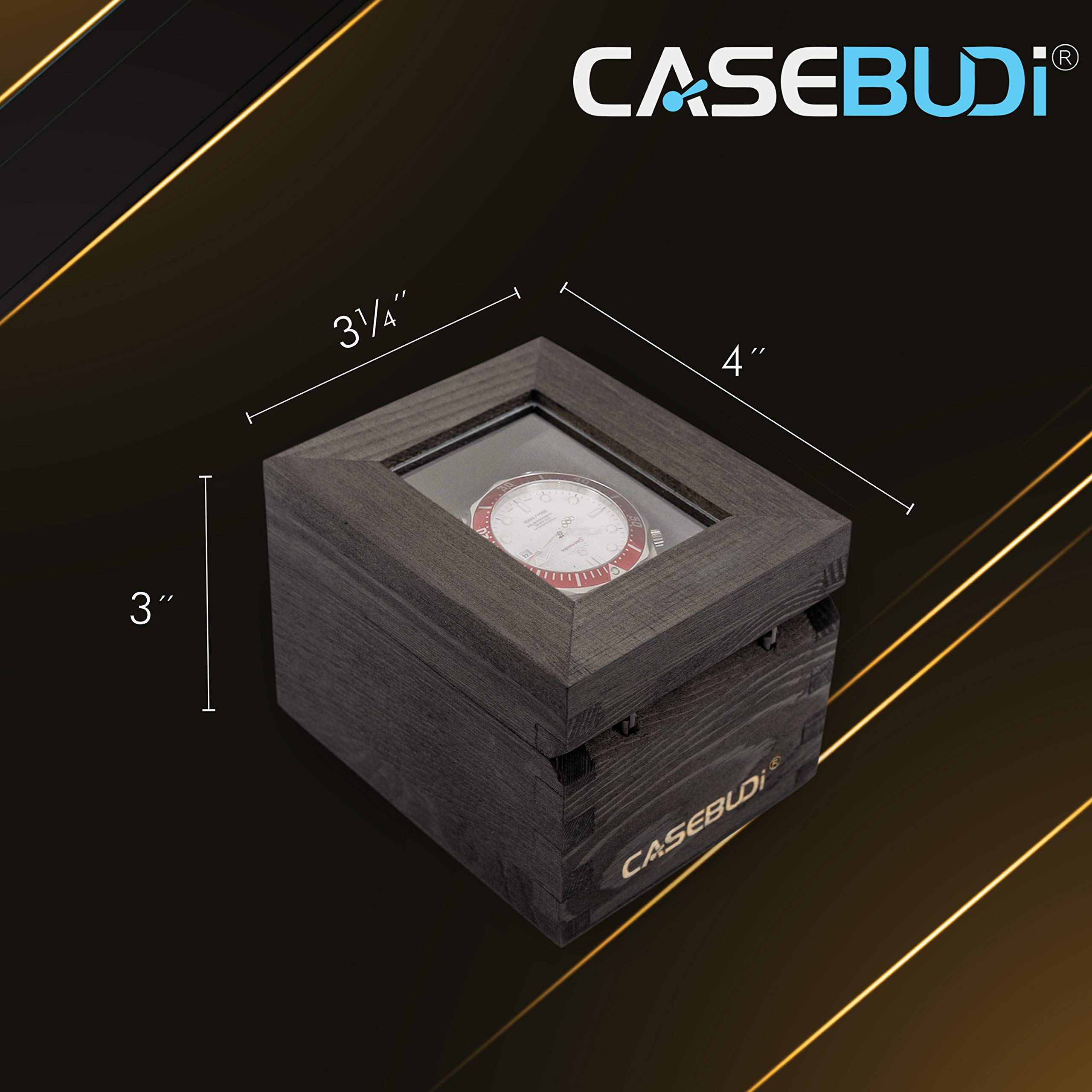 Elegant Single Wood Watch Display Case - Perfect Gift Box for Men & Women | Ideal for Jewelry Stores, Watch Collections, and Luxury Gifts