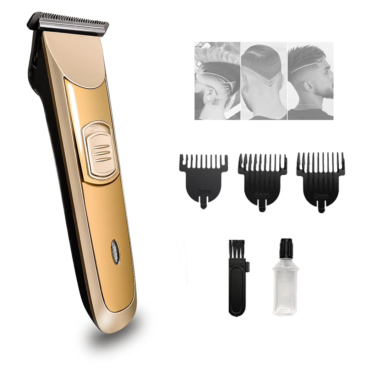 Professional Cordless Hair Clippers for Men - Zero Gapped T-Blade Trimmer with Rechargeable Battery, Haircut & Grooming Kit for Close Cutting & Beard Trimming | Perfect for Home Barbering & DIY Hair Styling