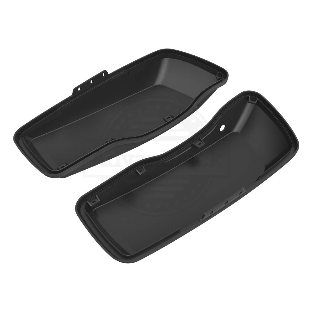 Moto Onfire Motorcycle Saddlebag Lids Replacement - Compatible with Harley Touring Street Glide & Road Glide Special 2014-2020 Models (Smoke Gray) - Durable ABS Plastic, Weatherproof Design for Long Rides & Road Trips