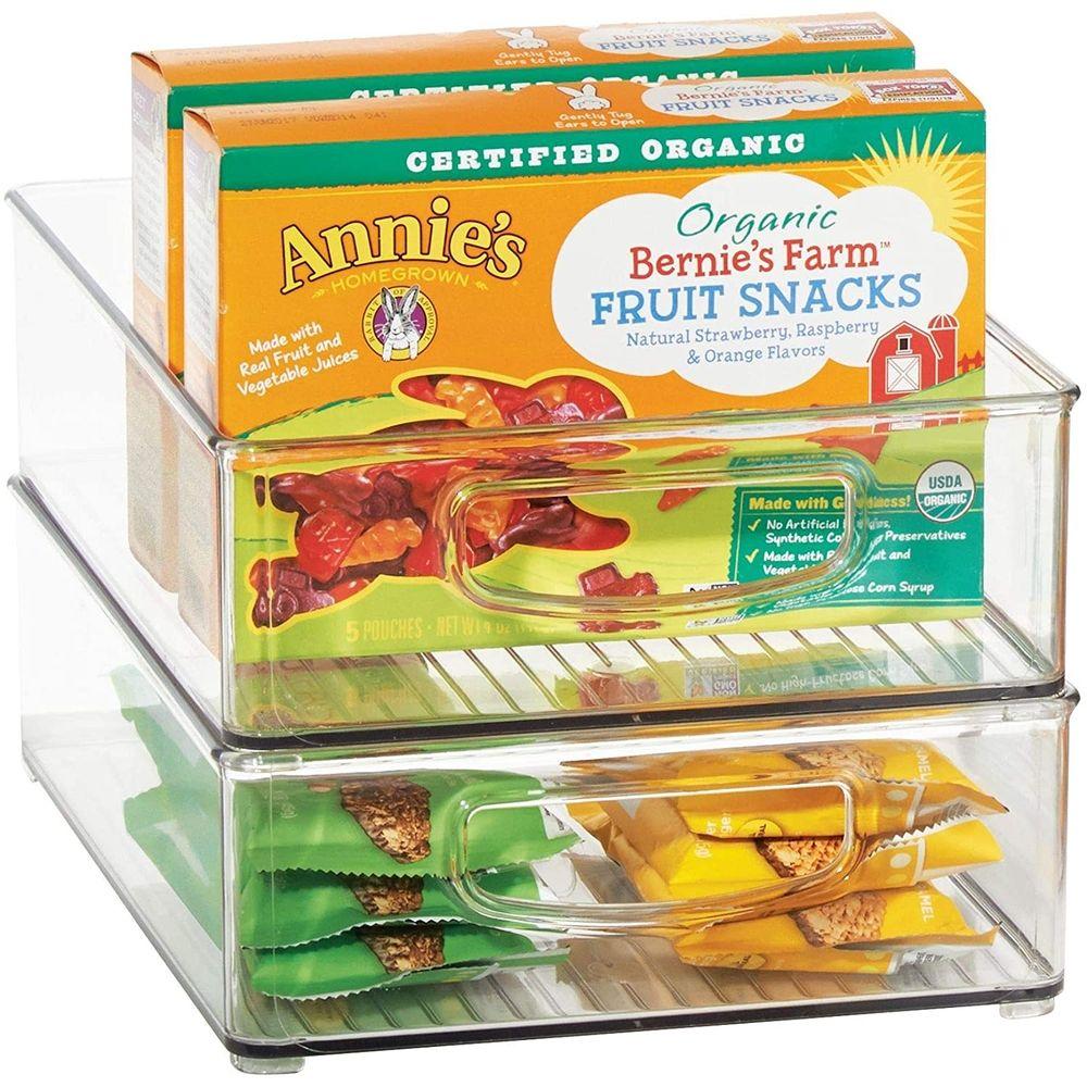 iDesign Linus Shallow Bin - Plastic Storage Organizer for Kitchen, Bathroom, Office | Space-Saving Drawer & Cabinet Organizer for Home Organization