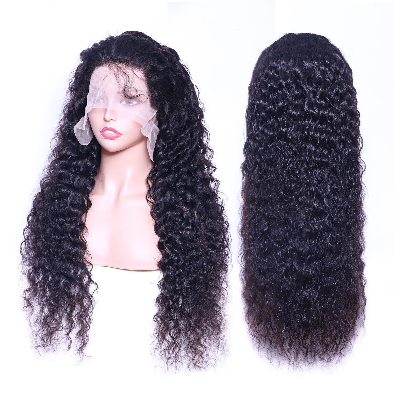 30 Inch Deep Wave Lace Front Wigs Human Hair 13x4 HD Transparent Lace - Pre Plucked 180% Density Deep Curly Human Hair Wig with Baby Hair for Women | Natural Look for Daily Wear, Parties & Special Occasions