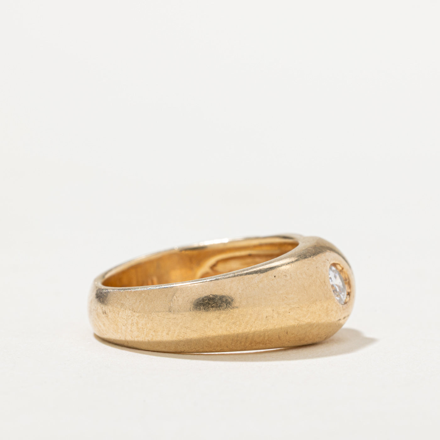0.16ct Flush Set Diamond Grooved Ring - Size 5.25 | Elegant Wedding Band, Anniversary Gift for Her | Perfect for Everyday Wear & Special Occasions