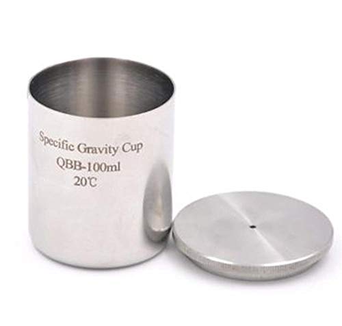 CGOLDENWALL QBB-100ml Stainless Steel Paint Density Cup | 100cc Specific Gravity Tester for Paint, Ink, Resin | Perfect for Automotive, Industrial & DIY Painting Projects