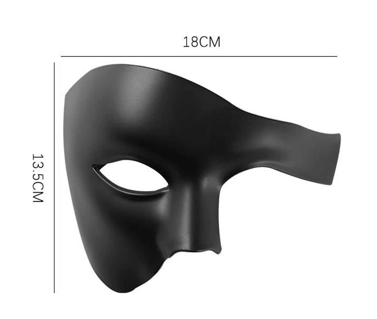 Steampunk Metal Cyborg Venetian Mask for Men - Gothic Phantom of The Opera Style Masquerade Mask - Perfect for Mardi Gras, Cosplay & Halloween Parties