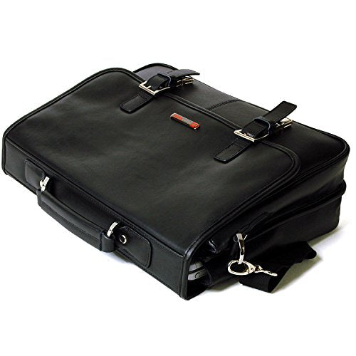 Premium Alpine Swiss Genuine Leather Briefcase for Laptop - Business Messenger Bag with 1 Year Warranty - Perfect for Office, Travel & Professional Meetings
