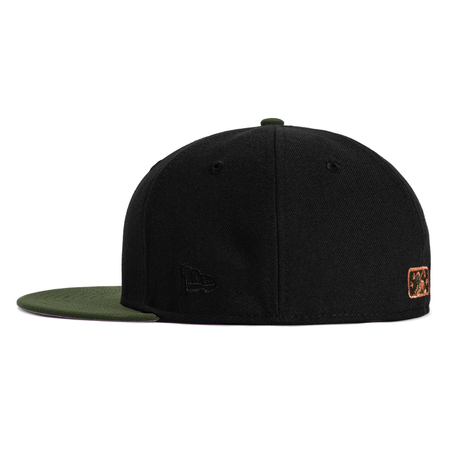 New Era 59Fifty San Jose Giants 30th Anniversary Patch Snapback Hat - Black, Olive, Metallic Copper - Perfect for Baseball Games, Fan Collections & Streetwear Fashion