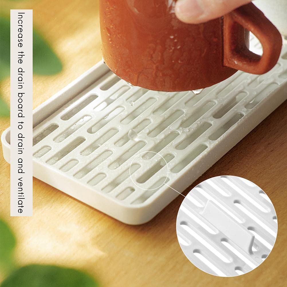 Shiker Double Layer Dish Drying Rack - Plastic Kitchen Organizer for Plates, Fruits, Vegetables & Baby Bottles | Space-Saving Dish Drainer & Storage Solution for Small Kitchens