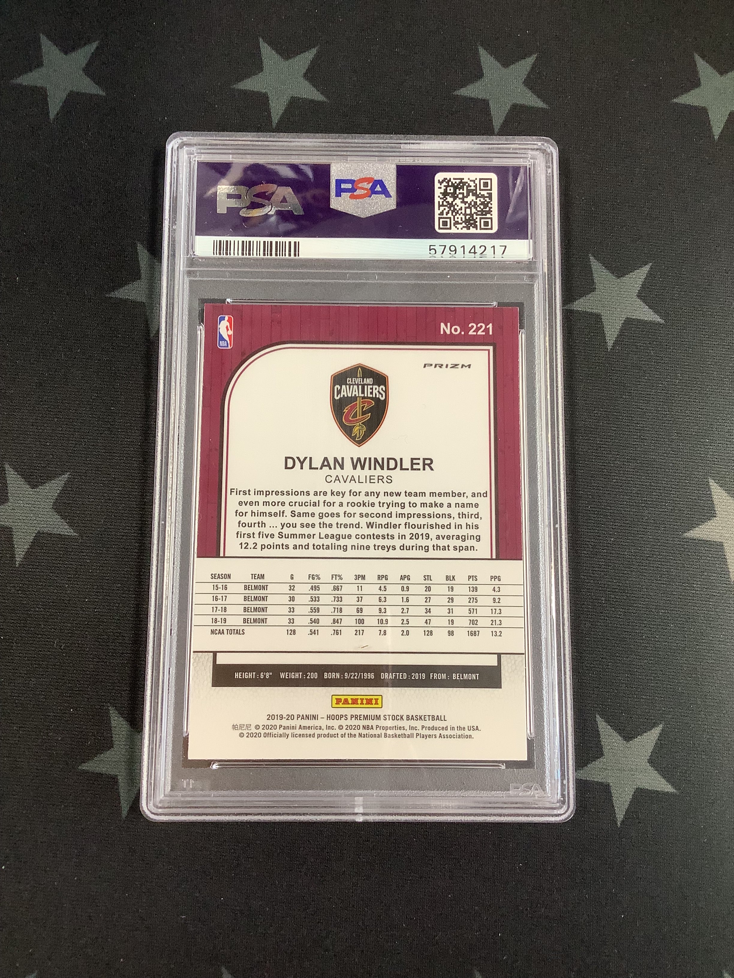2019 Panini Hoops Premium Stock Basketball Card - Dylan Windler #221 Silver Laser PSA GEM MT 10 (57914217) - Rare Collectible for NBA Fans & Card Investors