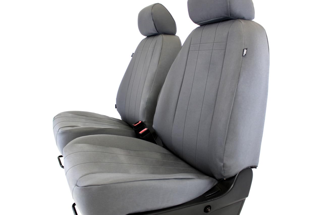 Waterproof Cordura Rear Seat Covers for Dodge Charger (2015-2019) - Black 60/40 Split Back with Solid Bottom, Pullout Console Storage & 3 Headrests | Durable Car Seat Protectors for Pets, Kids & Everyday Use