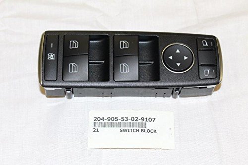 Mercedes-Benz 204 905 53 02 9107 Door Window Switch Panel - Compatible with C-Class W204 & GLK-Class X204 - Perfect for Window Control Replacement & Repair