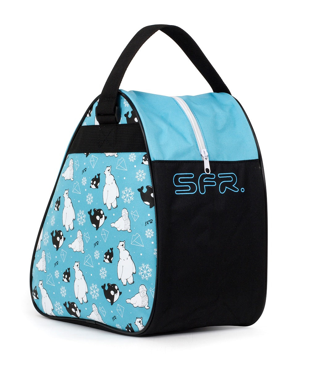 SFR Junior Skate Bag Polar Bear - Durable Kids Roller Skating Backpack for Boys & Girls - Perfect for Ice Skating, Roller Derby, and School Sports Gear Storage