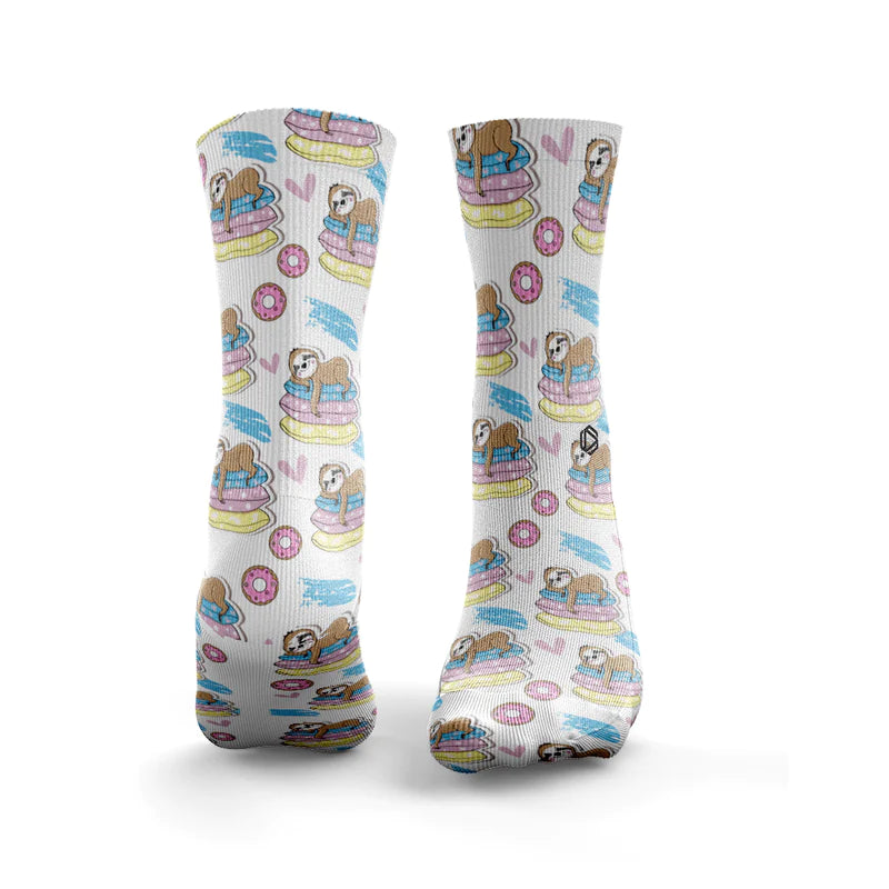 HEXXEE Men's Funny Sloth Running Socks - Comfortable Athletic Socks for Jogging, Gym & Casual Wear - Perfect Gift for Runners & Sloth Lovers