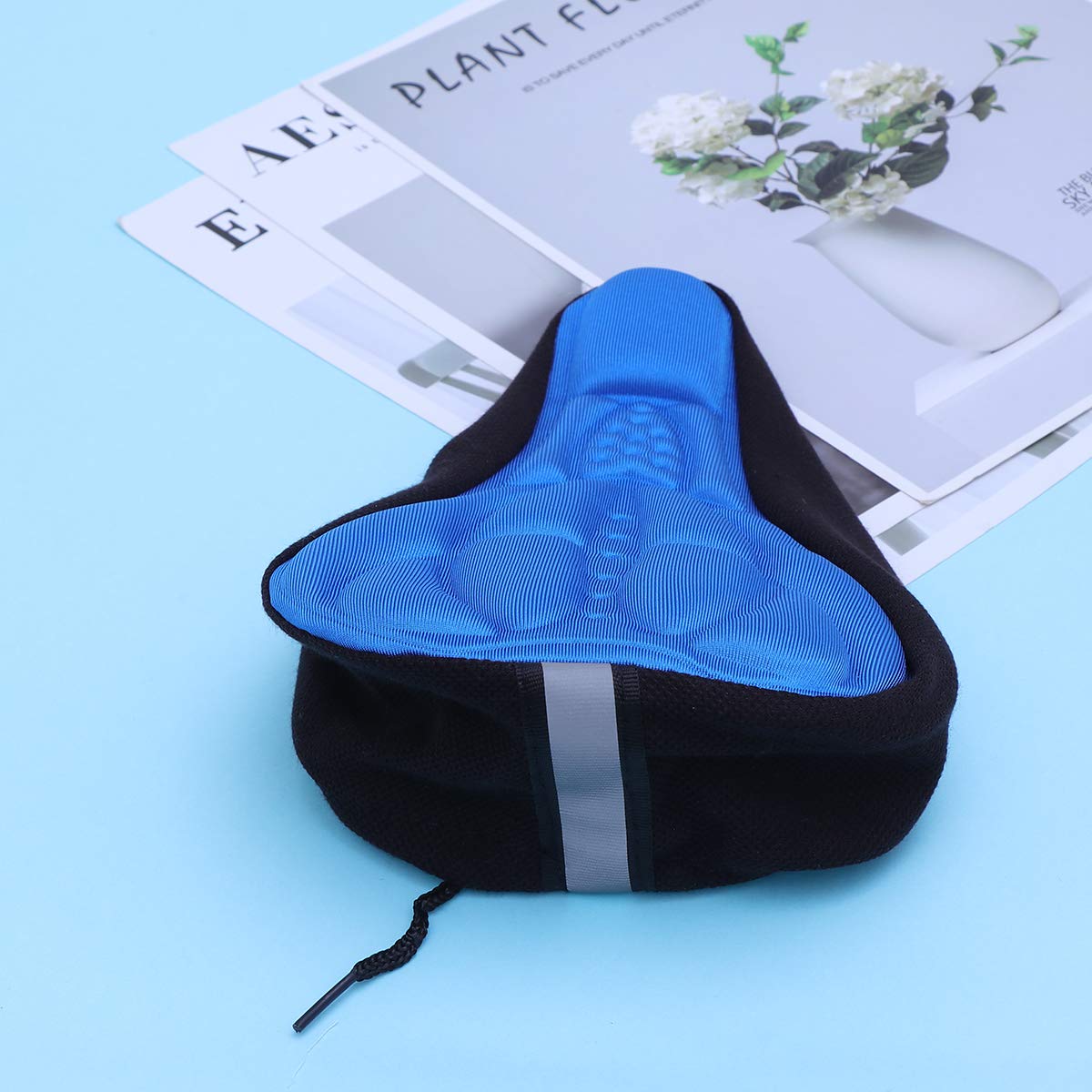 **LIOOBO Comfortable 3D Sponge Bike Saddle Pad - Padded Seat Cover for Mountain, Kids & Adult Bicycles - Shock Absorption & Waterproof Cycling Accessory - Perfect for Commuting, Off-Road & Leisure Rides**