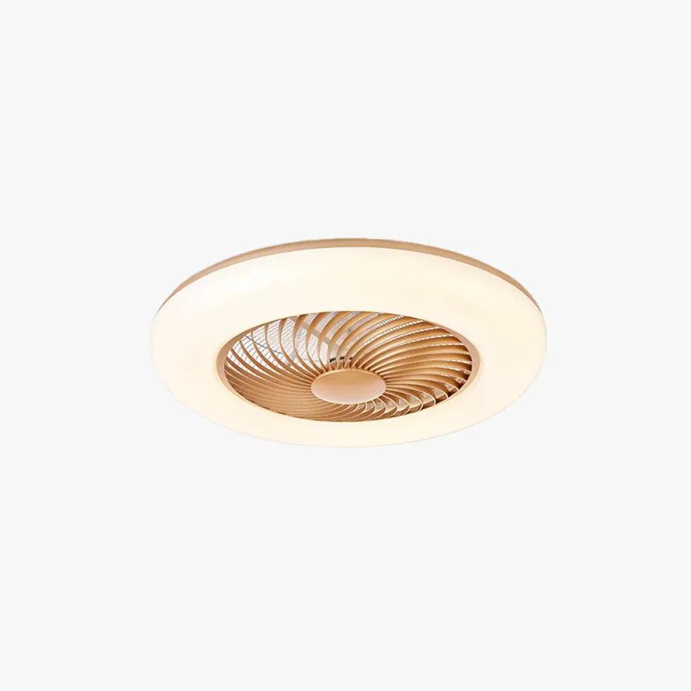 Modern Pink Invisible Ceiling Fan with LED Light - Quiet & Energy Efficient for Bedroom, Living Room & Office