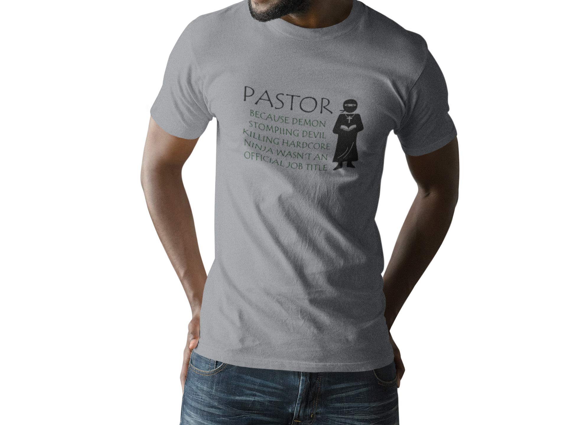 Funny Pastor Ninja T-Shirt - Humorous Novelty Graphic Tee for Church, Cosplay & Comic Conventions