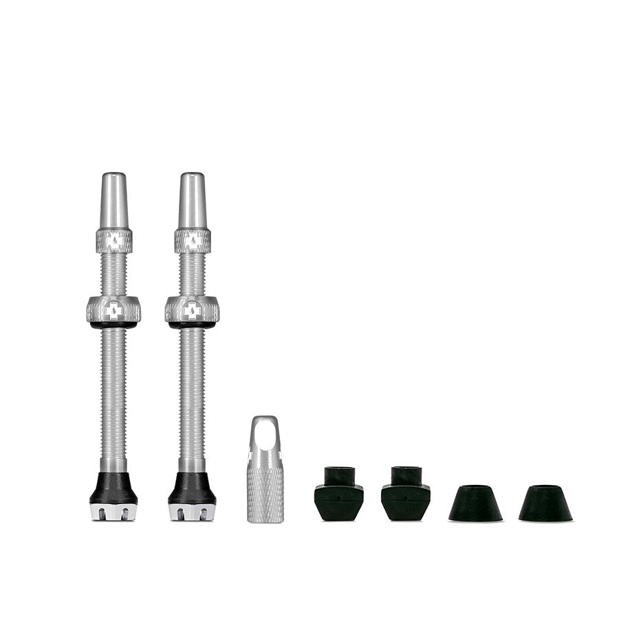 Muc Off V2 Tubeless Valve Presta Pair - High Performance Bike Tire Valves for MTB & Road Bikes - Perfect for Tubeless Setup and Off-Road Cycling