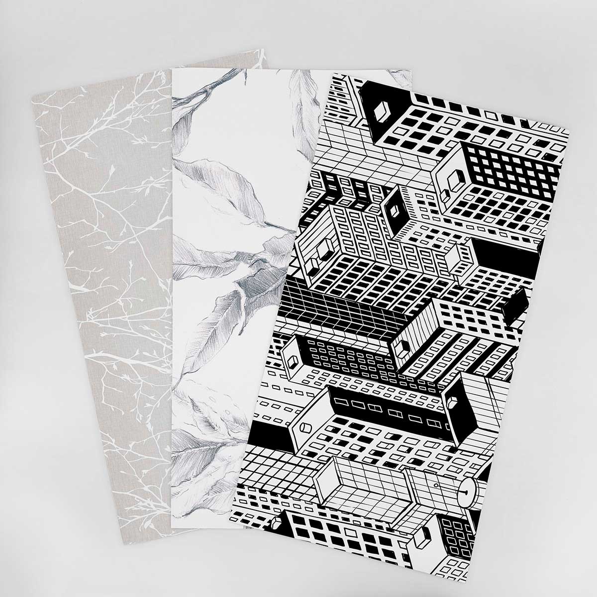 Black and White Wallpaper Sample for Bedroom - Modern Gray Tone Peel and Stick Wallpaper - Perfect for Accent Walls, Nursery, and Home Office Decor