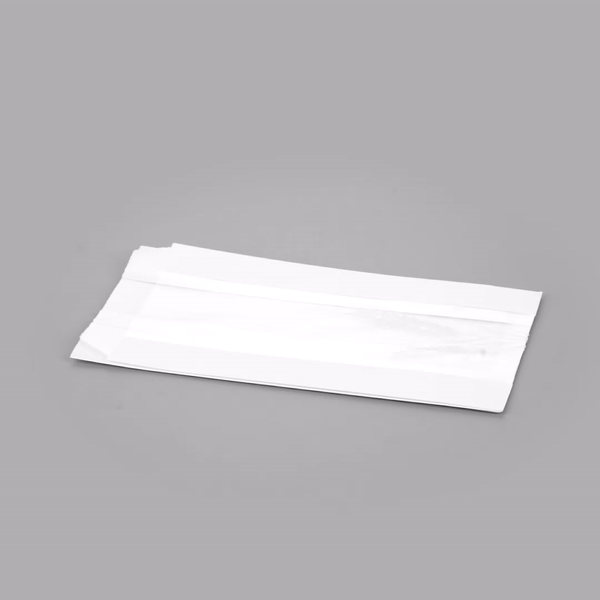 Premium White Paper Bread Bags - Micro Perforated, Greaseproof, Wheat Pattern (4.75