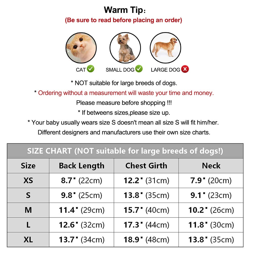 Amakunft 2-Pack Soft Cotton Dog & Cat Onesie Pajamas - Cozy Pet Rompers & Jumpsuits for Small Dogs and Cats - Perfect for Indoor Lounging, Sleepwear, and Photo Shoots
