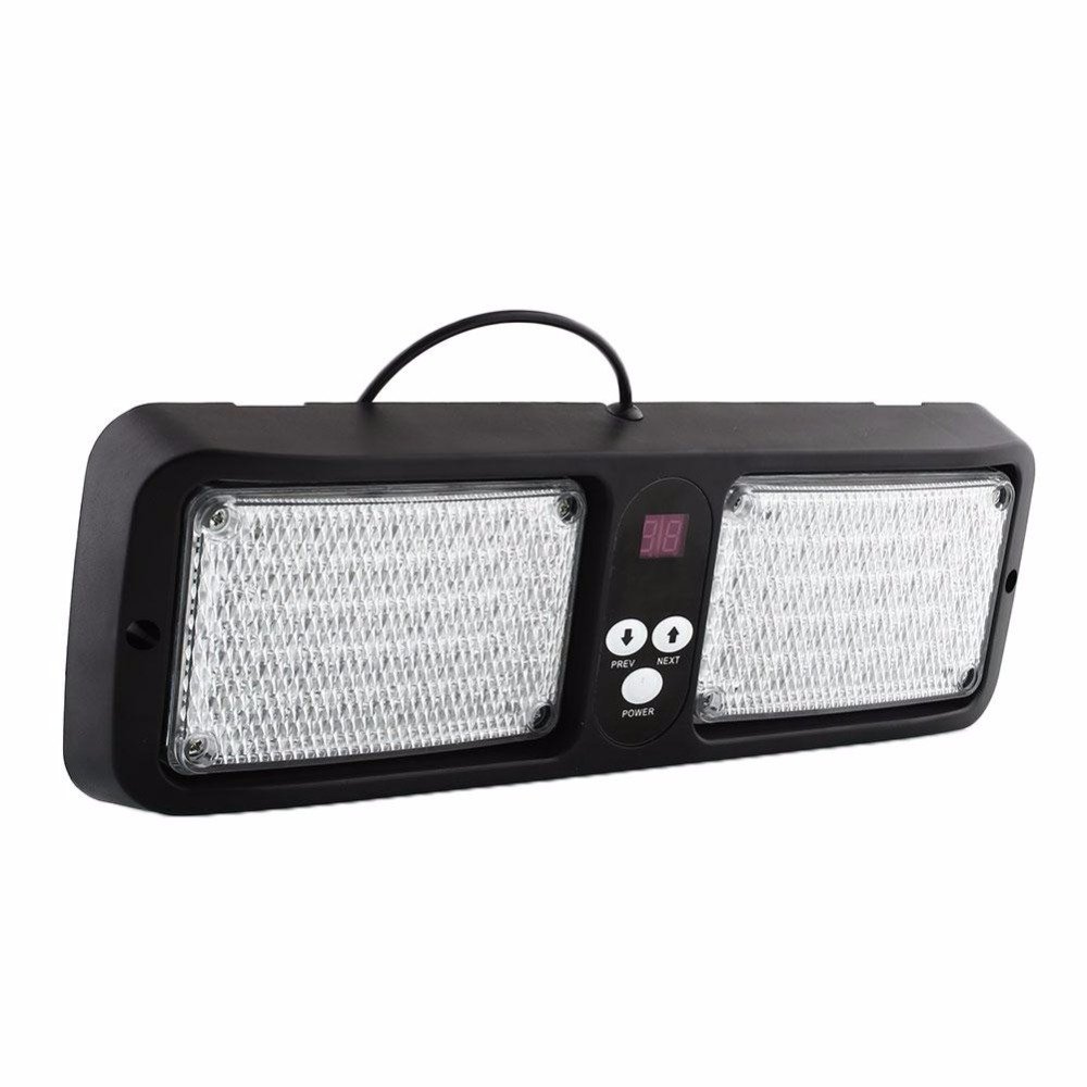 HEHEMM 86 LED 12V Automotive Emergency Strobe Lights - Amber Flashing Warning Light with 12 Modes for Trucks, Boats & Cars | Sun Visor Mount | Roadside Safety & Emergency Signaling