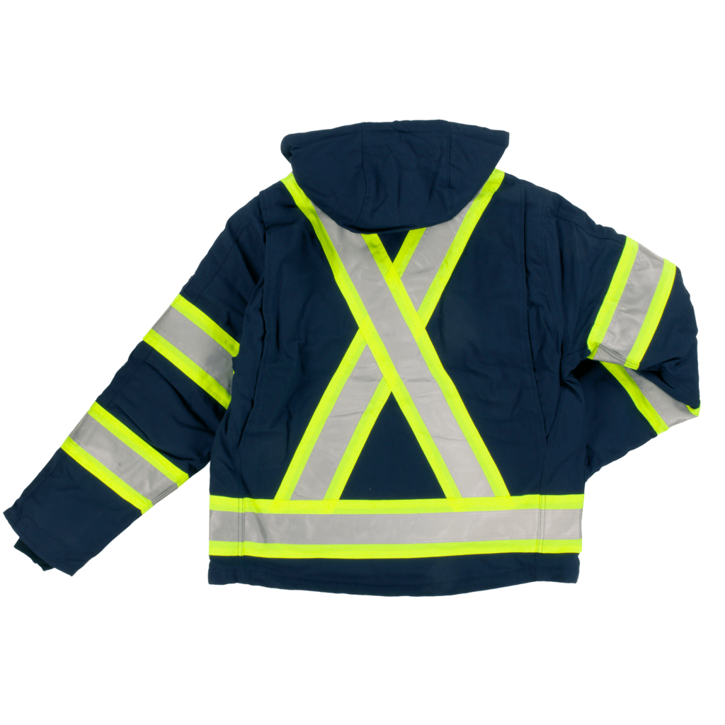 Tough Duck S457 Heavy Duty Safety Jacket - High Visibility Workwear for Construction, Road Work & Outdoor Safety