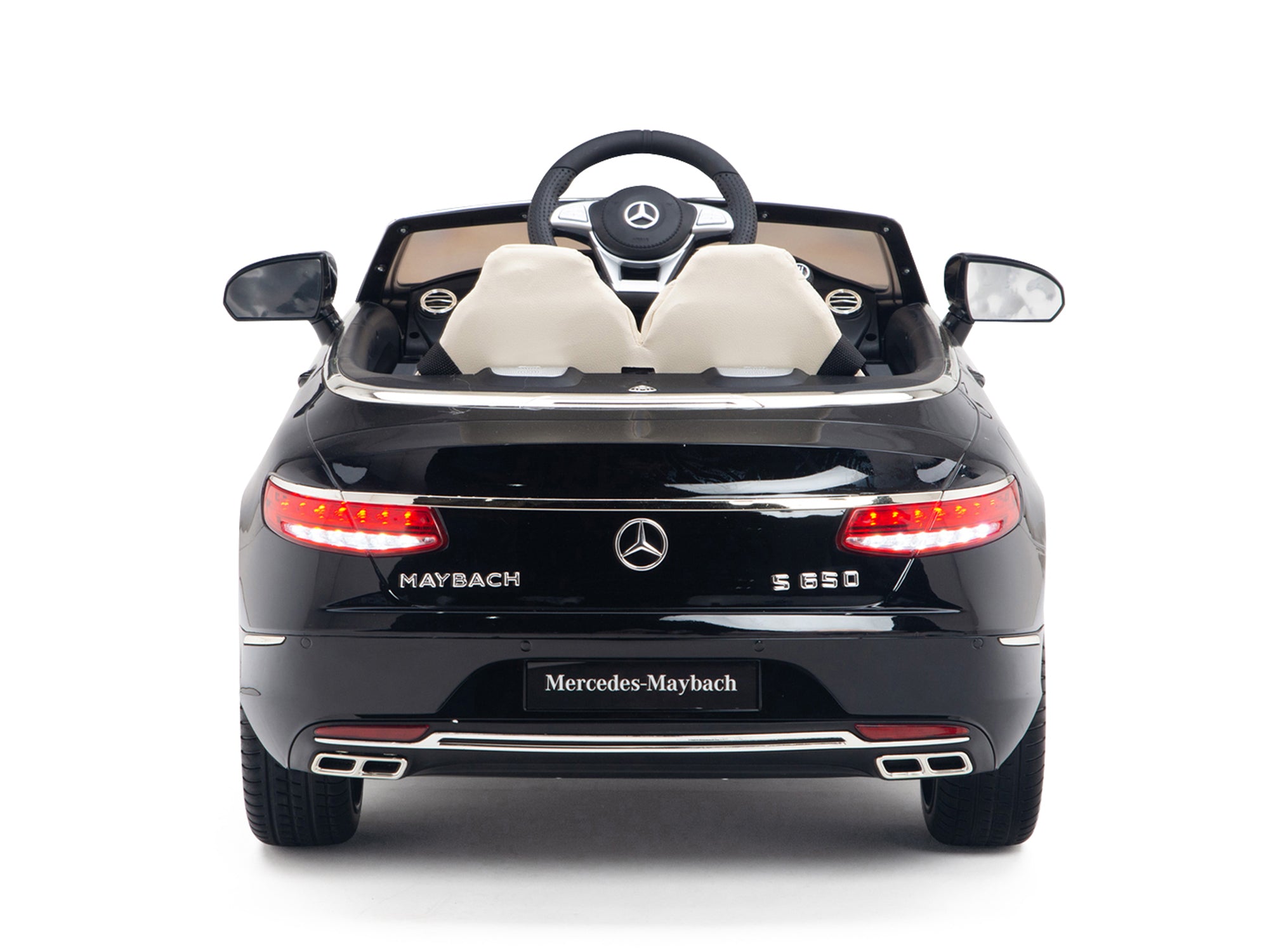 12V Mercedes Benz Maybach Kids Electric Ride-On Car with Remote Control, Radio & MP3 - Black - Perfect for Birthday Gifts & Outdoor Play