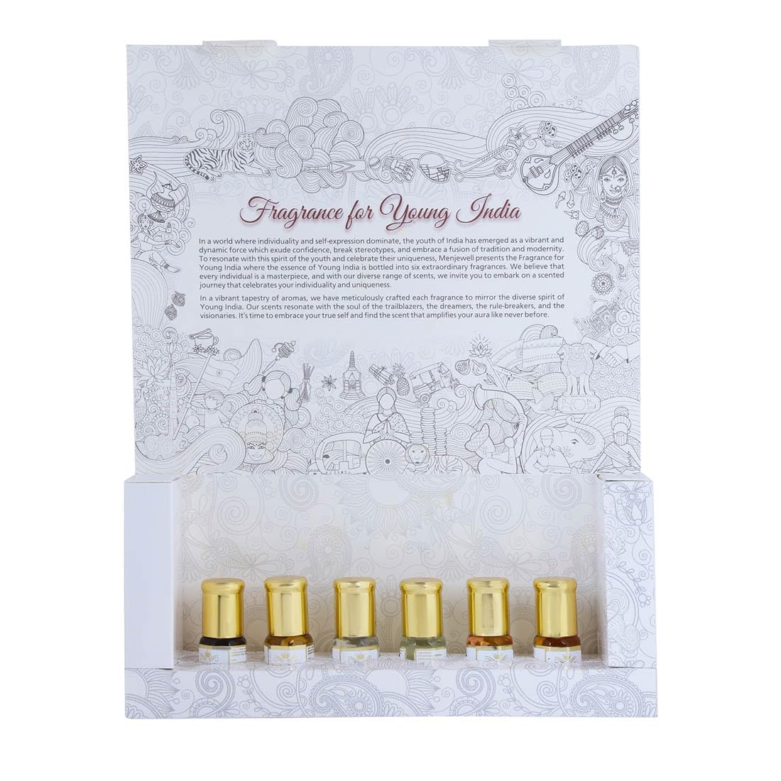 Premium 6-Pack Attar Gift Set for Men & Women | Floral & Sandalwood Perfume Oils | 18ml (6x3ml) Luxury Fragrance Combo | Perfect Gift for Him & Her | Ideal for Weddings, Special Occasions & Daily Wear