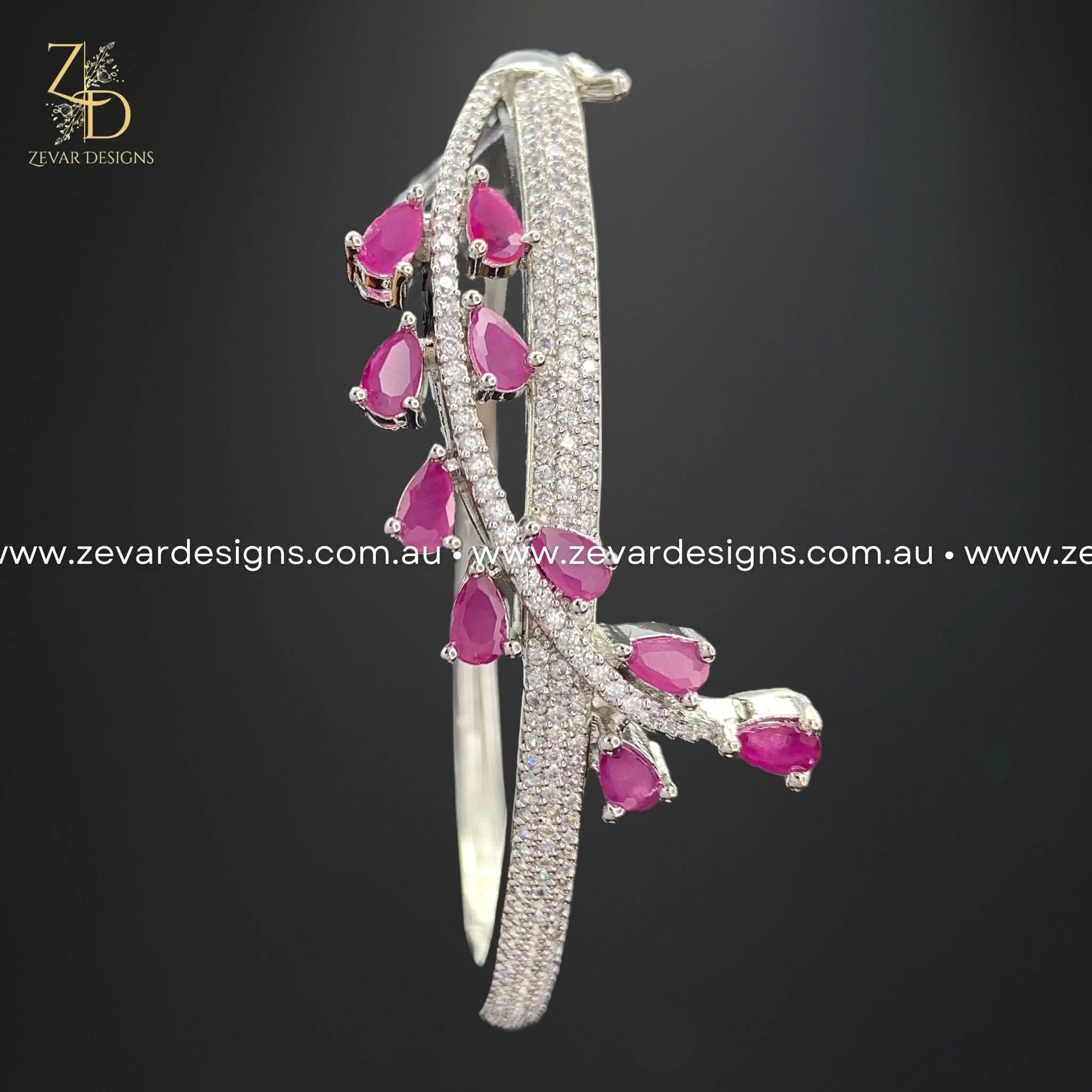 Zircon & Ruby Bracelet for Women - Elegant Gemstone Jewelry for Daily Wear, Parties & Special Occasions