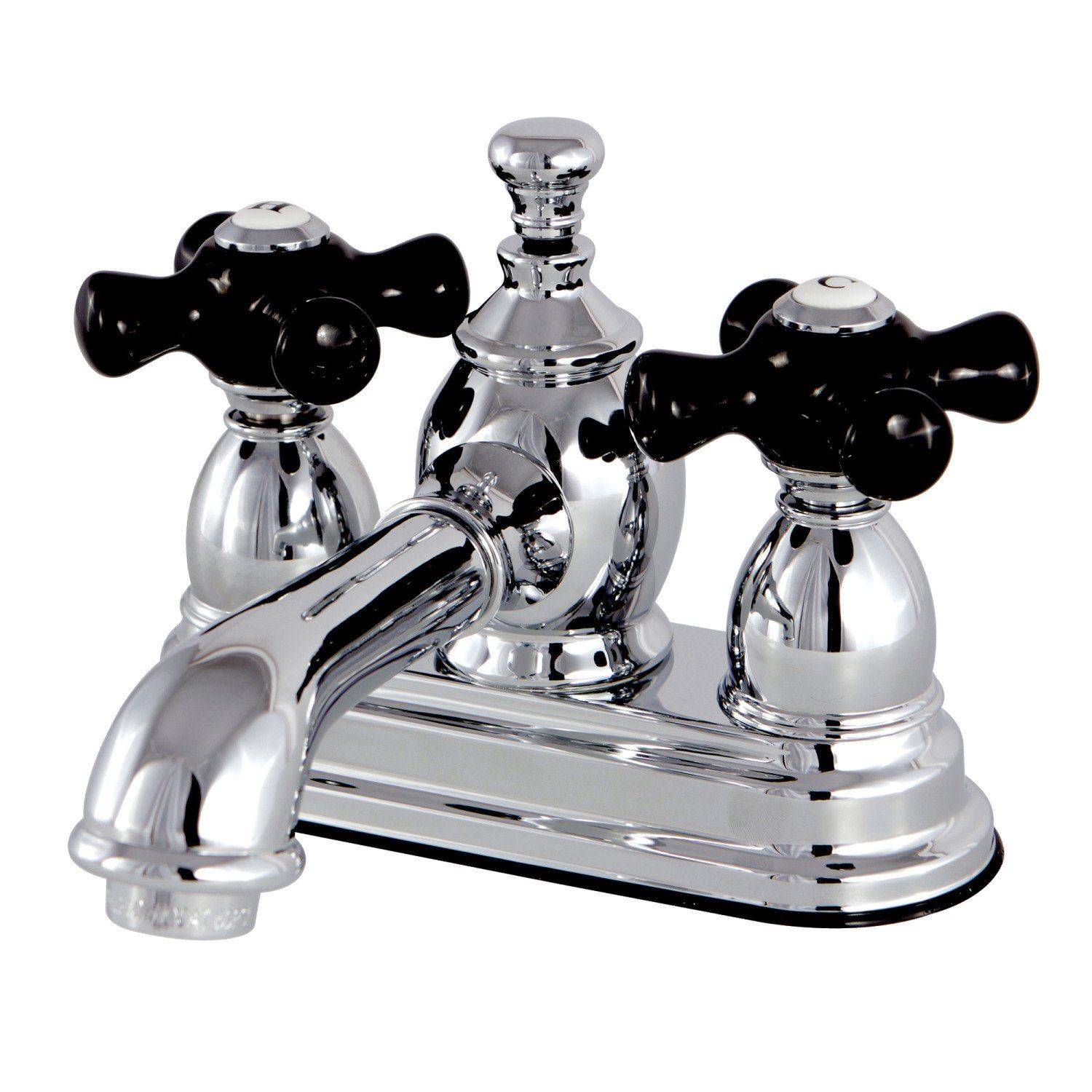 Duchess Double Handle 3-Hole Deck Mount 4-Inch Centerset Bathroom Faucet with Brass Pop-Up Drain - Perfect for Bathroom Sink Renovation & Modern Home Upgrade