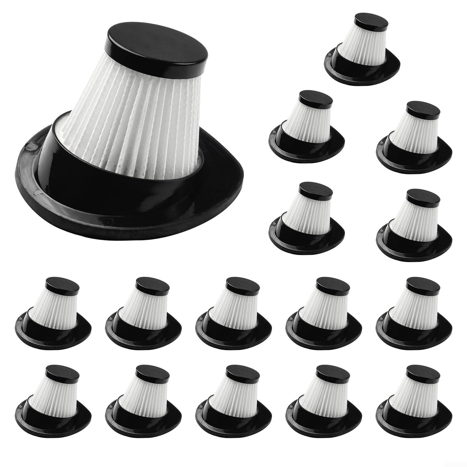 16 Pack Replacement Handheld Vacuum Filters for VL189 - Washable & Reusable HEPA Filters - Perfect for Pet Hair, Dust, and Allergen Removal in Homes and Offices