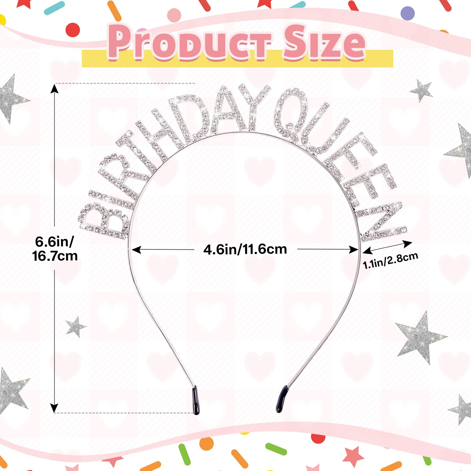Birthday Queen Sunglasses with Crown - Women's & Girls' Birthday Glasses Headband Tiara Set - Fun Party Accessories & Decorations for Bachelorette, Bridal Showers & Birthday Celebrations