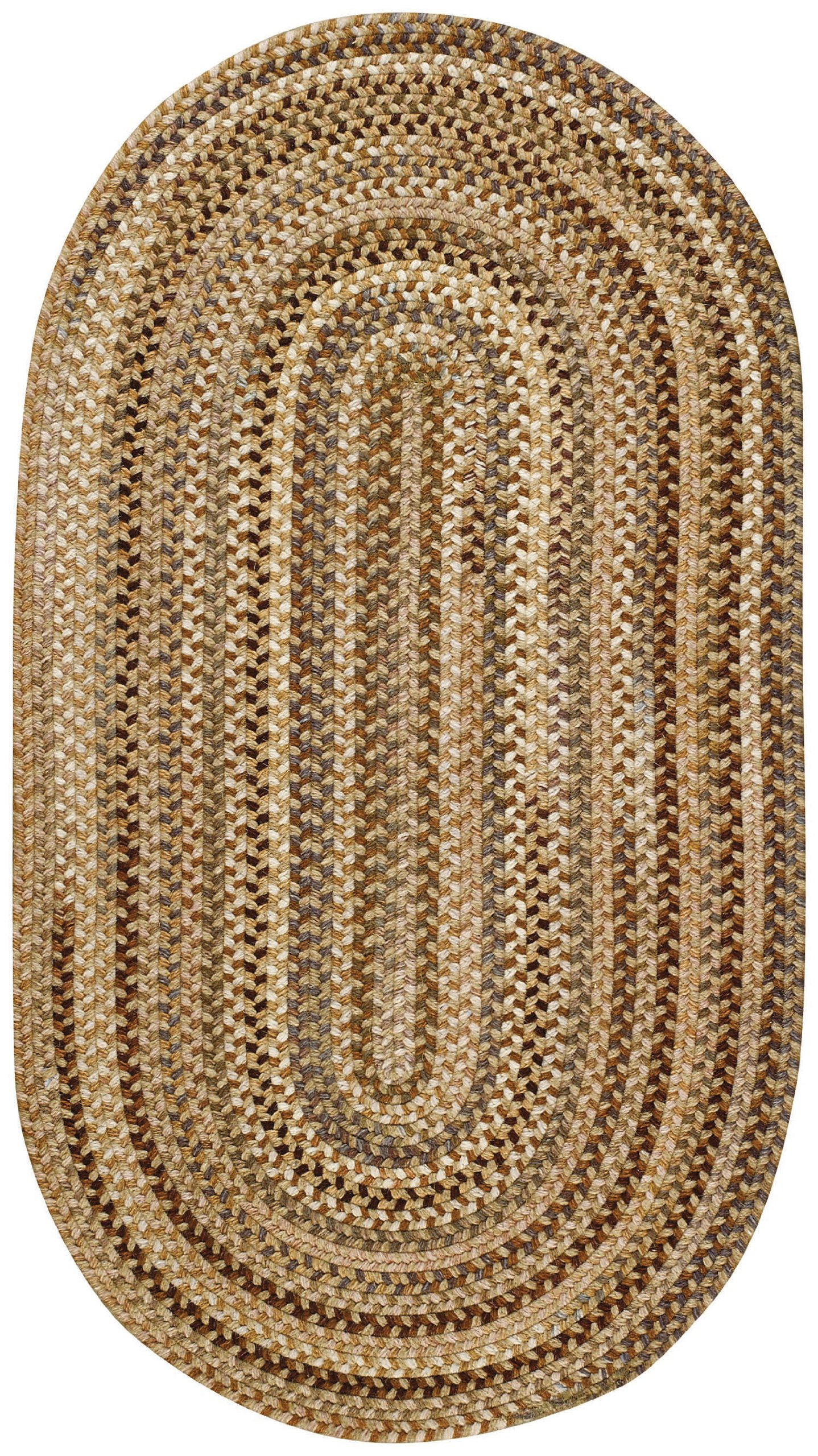 Premium Capel Rugs Manchester Oval Braided Jute Area Rug 2'x3' - Natural Beige Hues for Living Room, Bedroom & Boho Home Decor