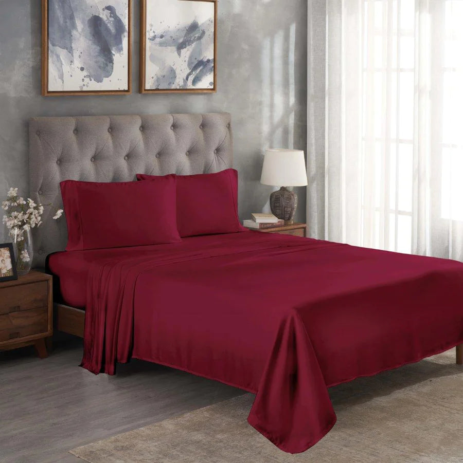 Premium 300 Thread Count Modal Bed Sheet Set from Beechwood - Deep Pocket Fitted Sheets for Queen/King Size Beds - Ultra Soft & Breathable Bedding for All-Season Comfort