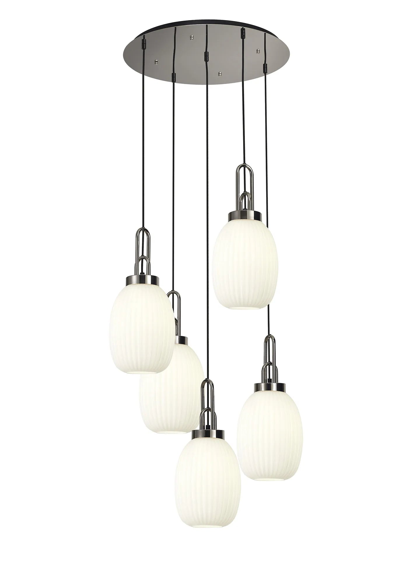 Stylish Cadiz 5-Light Cluster Pendant Light Fixture - Modern Ceiling Lighting for Dining Room, Kitchen & Living Room