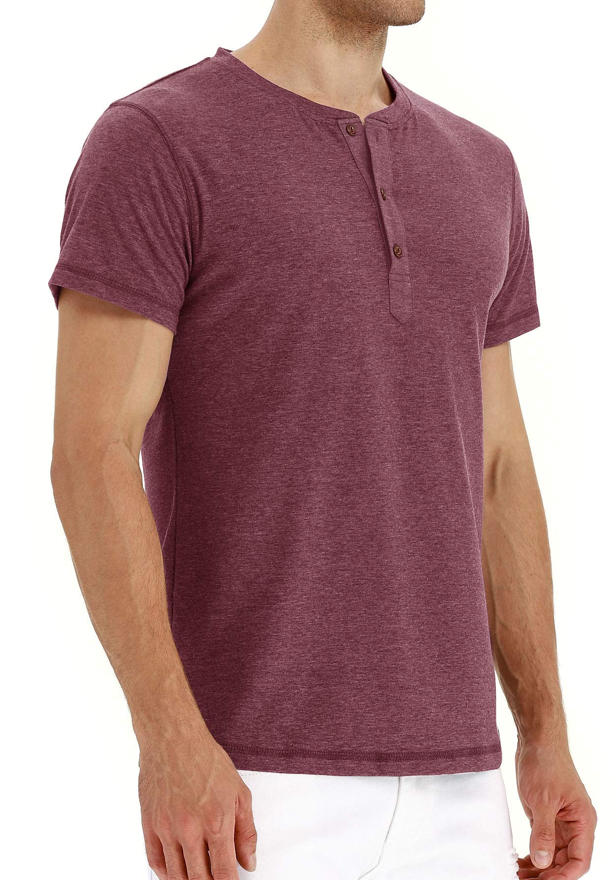 Men's Casual Henley T-Shirt - Long & Short Sleeve Button Placket Shirt | Comfortable Basic Tee for Everyday Wear, Date Night & Weekend Outfits