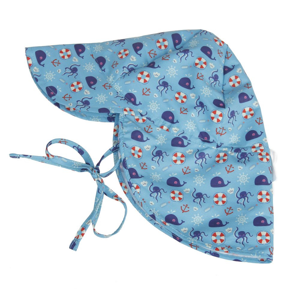 UPF 50+ Baby Sun Hat with Neck Flap & Adjustable Drawstring - UV Protection Swim Cap for Boys & Girls - Perfect for Beach, Pool, and Outdoor Summer Activities